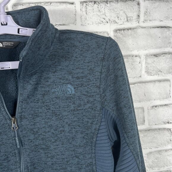 The North Face Indi 2 Gray Full Zip Jacket Slim Fit Fleece Lined Women's Large - Picture 3 of 16